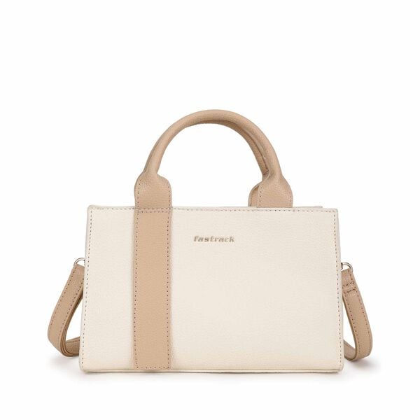 Chic beige satchel - image number 1