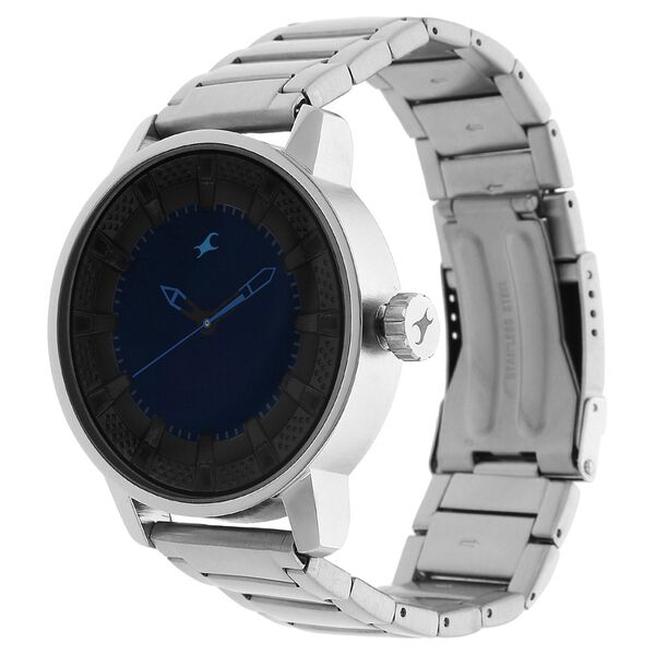 Fastrack Quartz Analog Blue Dial Metal Strap Watch for Guys - image number 1