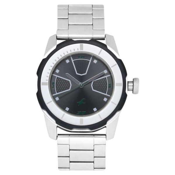 Fastrack Quartz Analog Black Dial Stainless Steel Strap Watch for Guys - image number 0