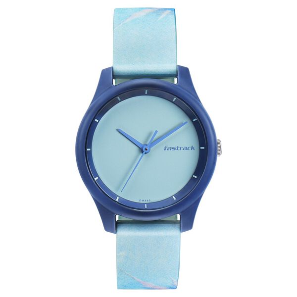 Fastrack Tie & Dye Quartz Analog Blue Dial Silicone Strap Watch for Girls - image number 1