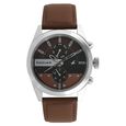 Fastrack All Nighters Quartz Multifunction Brown Dial Leather Strap Watch for Guys - image number 0