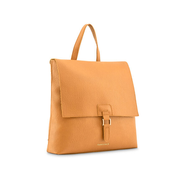 Fastrack Faux Leather Backpack with Flap Closure in Tan - image number 2