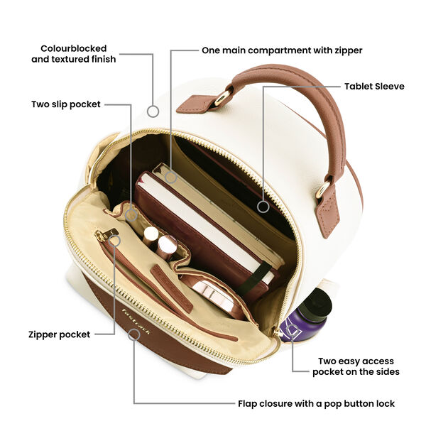 Fastrack Colourblocked Backpack with Adjustable Shoulder Straps - image number 7