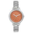 Fastrack Quartz Analog Orange Dial Stainless Steel Strap Watch for Girls - image number 1