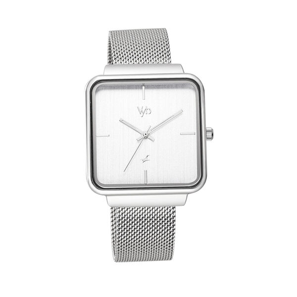 Fastrack Vyb Minimalist Quartz Analog Silver Dial Stainless Steel Strap Watch for Girls - image number 1