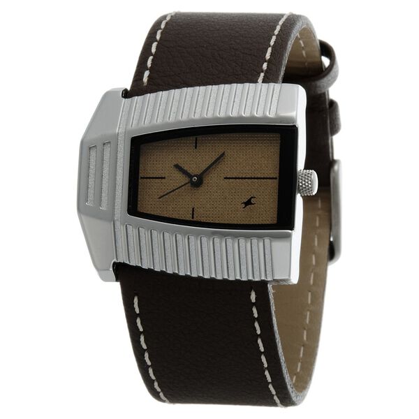 Fastrack Quartz Analog Yellow Dial Leather Strap Watch for Girls - image number 0