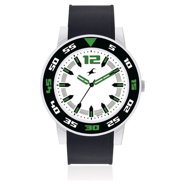 Fastrack Quartz Analog White Dial Plastic Strap Watch for Guys - image number 0