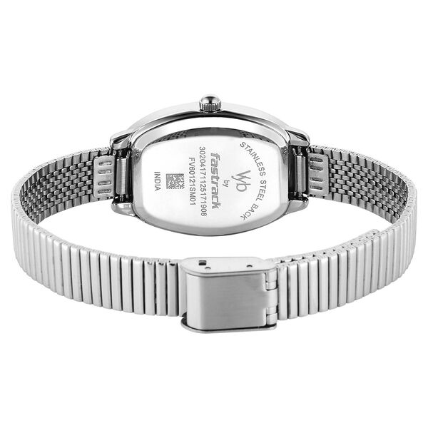 Vyb Runway By Fastrack Quartz Analog Green Dial Silver Stainless Steel Strap Watch For Girls - image number 5