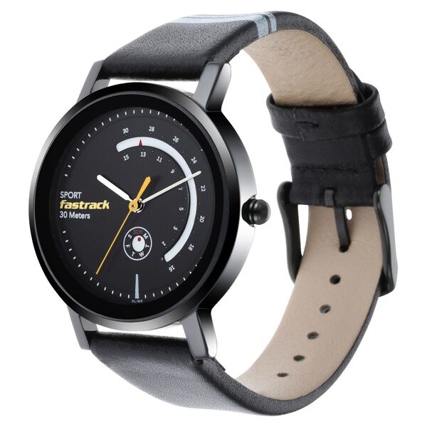 Fastrack Wear Your Look Quartz Analog with Day and Date Black Dial Leather Strap Watch for Girls - image number 2
