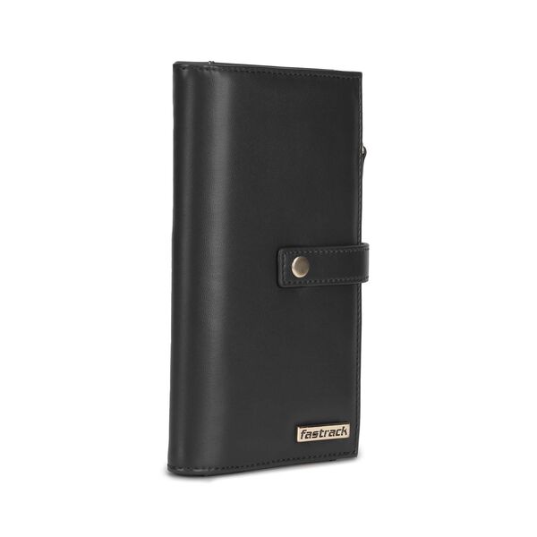 Black snapfold wallet - image number 4
