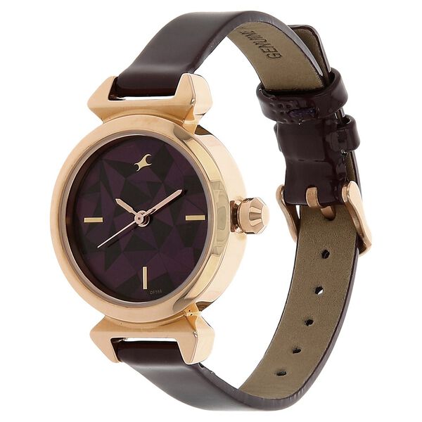 Fastrack Quartz Analog Bicolour Dial Leather Strap Watch for Girls - image number 1