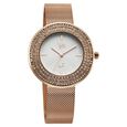 Fastrack Vyb Iconique Quartz Analog White Dial Rose Gold Metal Strap Watch For Women - image number 1
