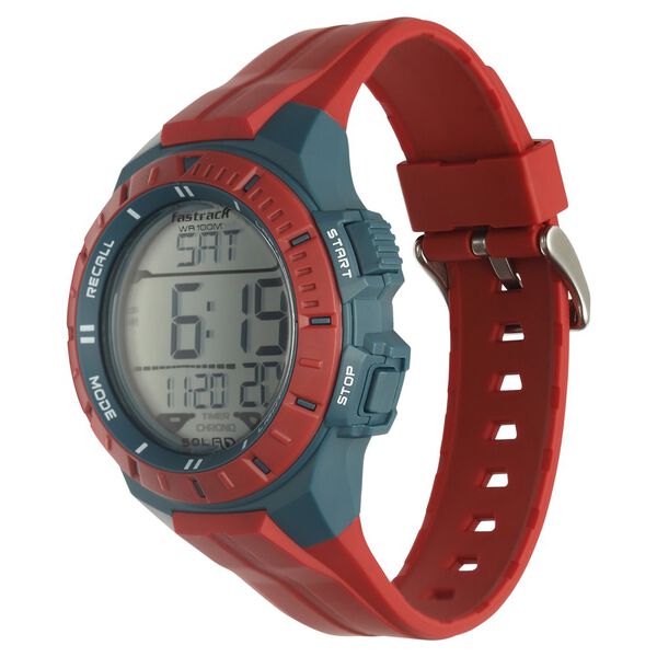 Fastrack Streetwear Digital Dial PU Strap Watch for Guys - image number 4