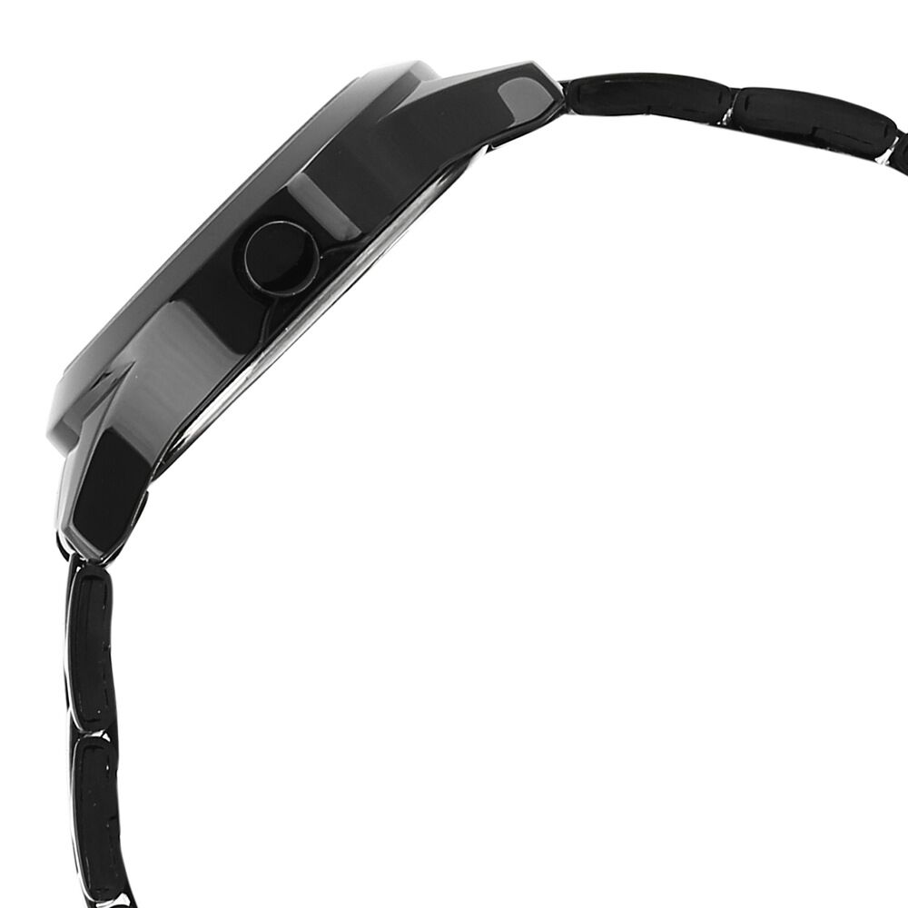 Fast track online black metal watch