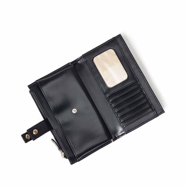 Black snapfold wallet - image number 5