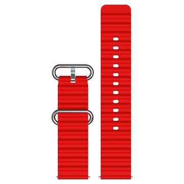 Fastrack Smart Red Silicone Bubble Strap 22 mm