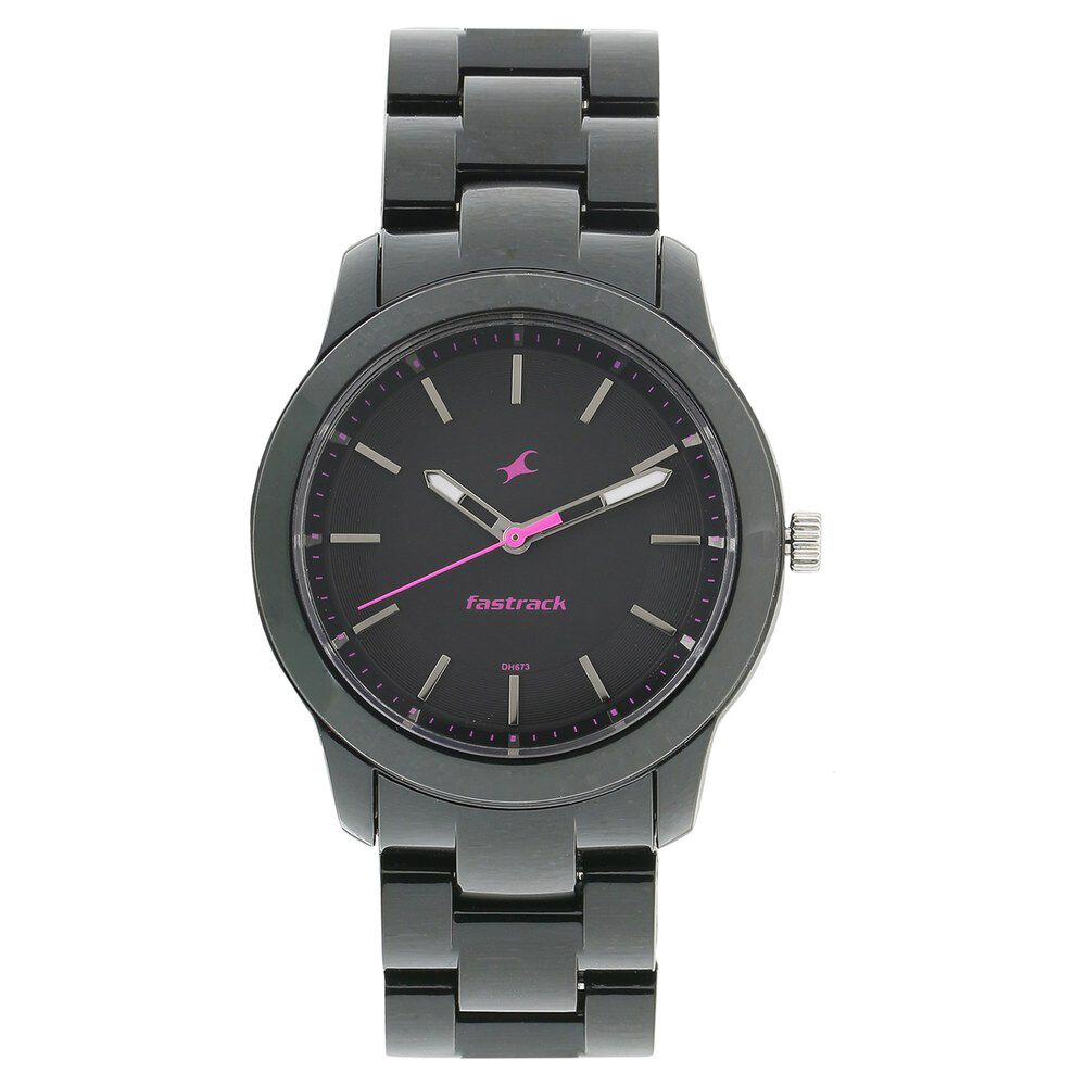 Fastrack analog black dial women's watch discount