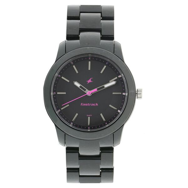 Fastrack Trendies Quartz Analog Black Dial Plastic Strap Watch for Girls - image number 0