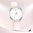 Fastrack Stunners Quartz Analog White Dial Leather Strap Watch for Girls - image number 0
