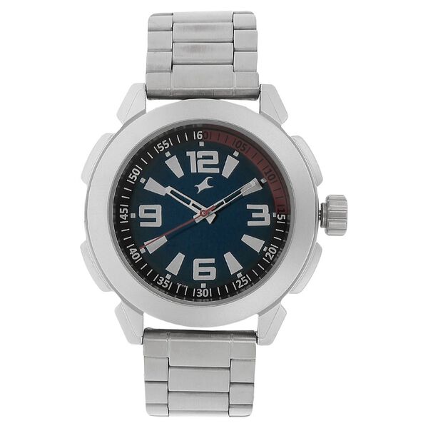 Fastrack Quartz Analog Blue Dial Stainless Steel Strap Watch for Guys - image number 0