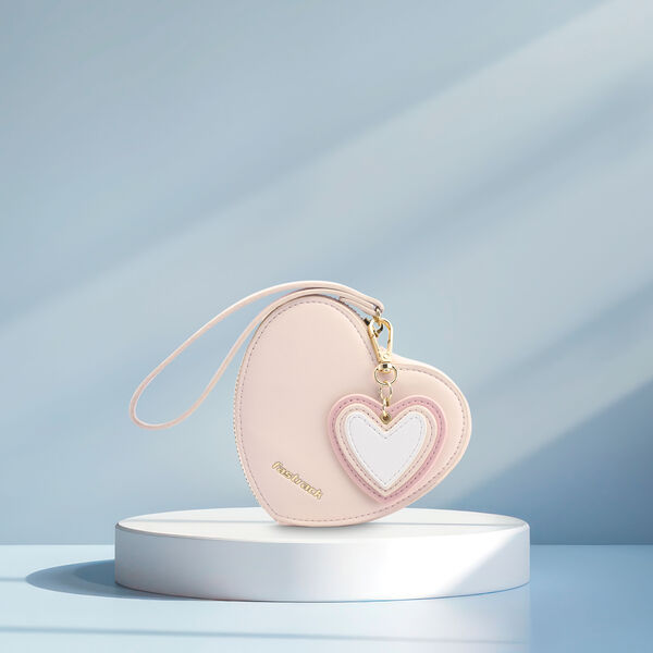 Fastrack HeartPop Clutch, Made with High-Quality Faux Leather, Versatile and Durable Design, Gold Metal Accents, with FauX-Leather Wrist Loop and Heart Charms - image number 0