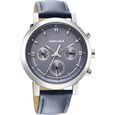 Fastrack Tick Tock Quartz Multifunction Blue Dial Leather Strap Watch for Guys - image number 1