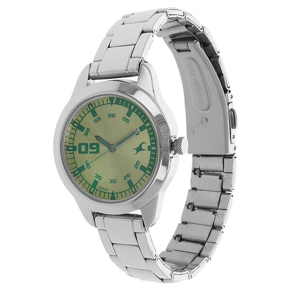 Fastrack Quartz Analog Green Dial Metal Strap Watch for Girls - image number 1
