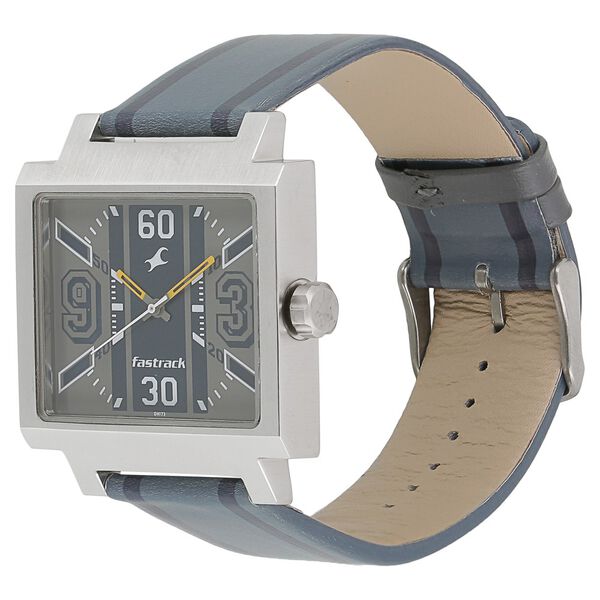 Fastrack Varsity Quartz Analog Grey Dial Leather Strap Watch for Guys - image number 1