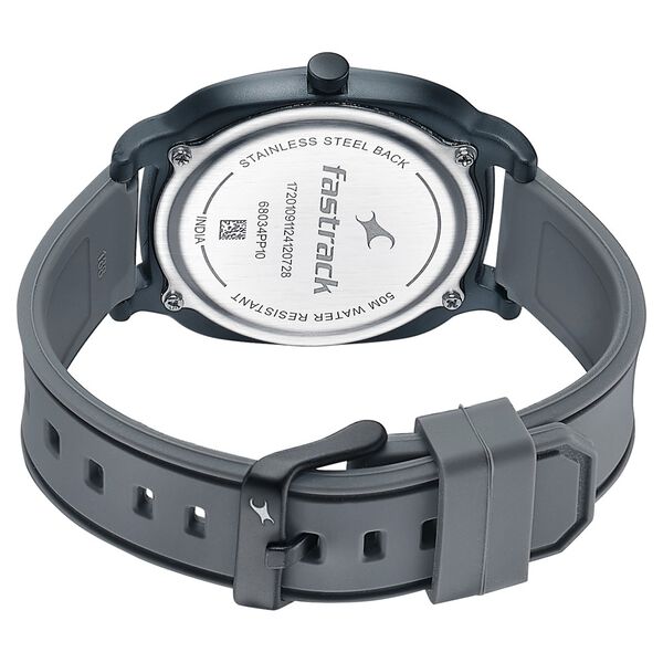 Fastrack Hype Retro Aracde Quartz Analog Unisex Watch With Black Dial Grey Silicone Strap Watch For Unisex - image number 4