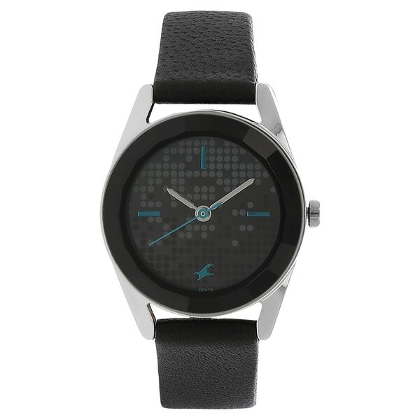 Fastrack Quartz Analog Black Dial Leather Strap Watch for Girls - image number 0