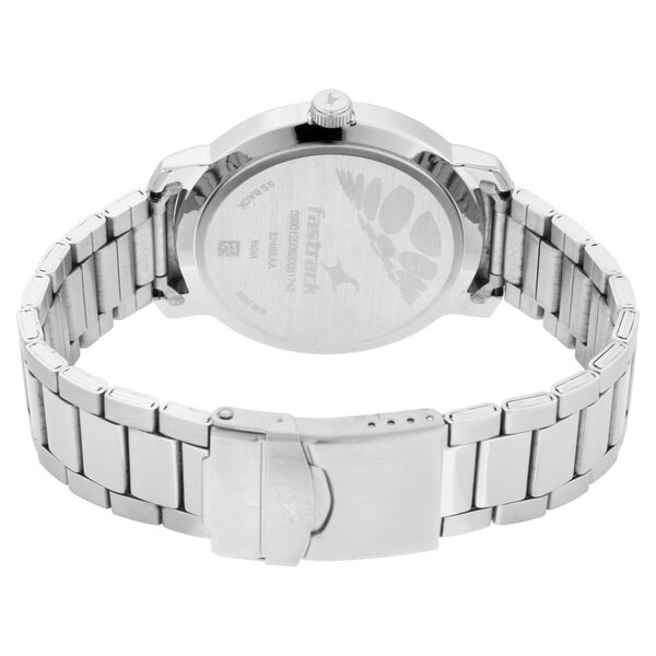 Fastrack Bare Basics Quartz Analog with Date Black Dial Stainless Steel Strap Watch for Guys - image number 5