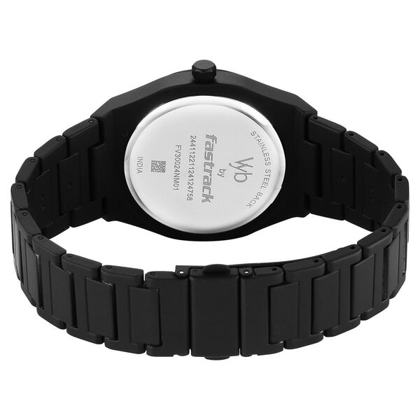 Vyb Quest By Fastrack Quartz Analog Green Gradient Dial Metal Strap Watch For Guys - image number 5