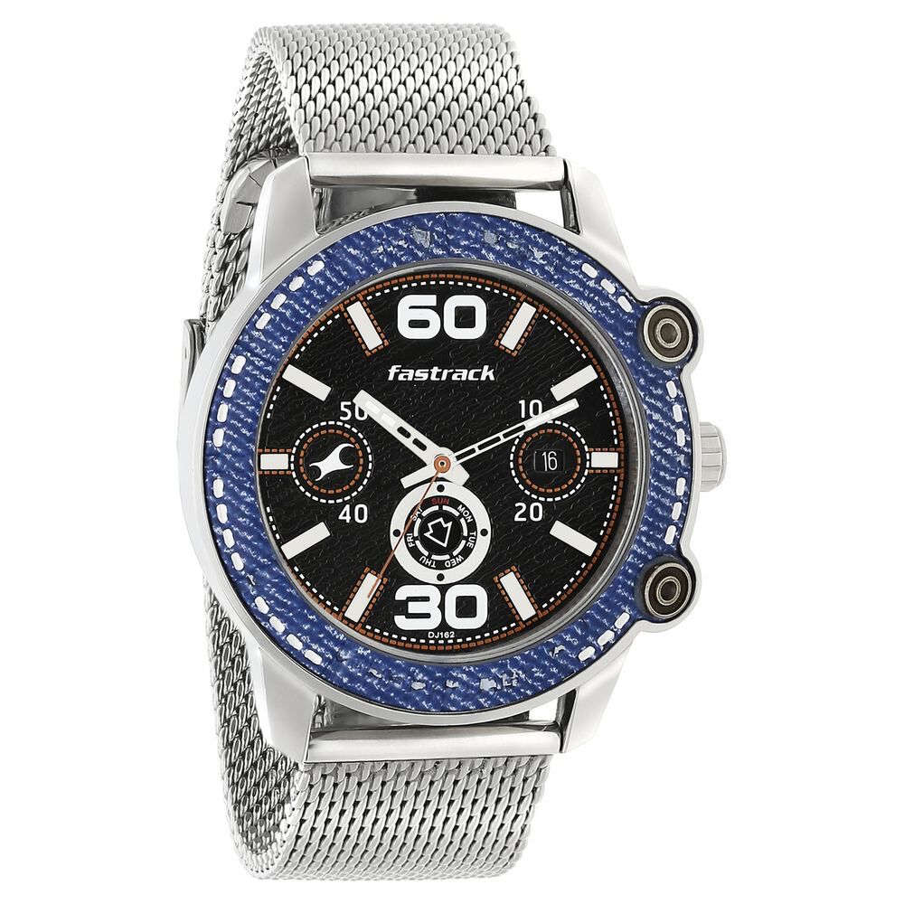 Fastrack Denim Quartz Analog with Day and Date Black Dial
