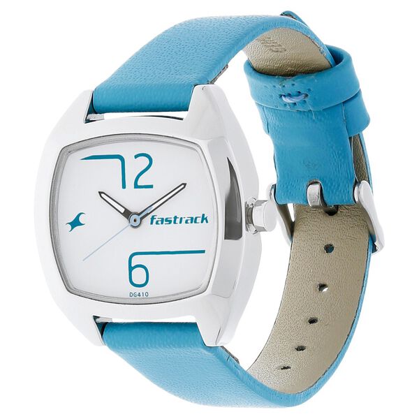 Fastrack Bare Basics Quartz Analog White Dial Leather Strap Watch for Girls - image number 1