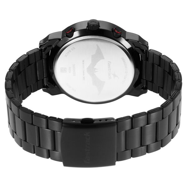 Fastrack Batman Quartz Analog with Day and Date Black Dial Stainless Steel Strap Watch for Guys - image number 5