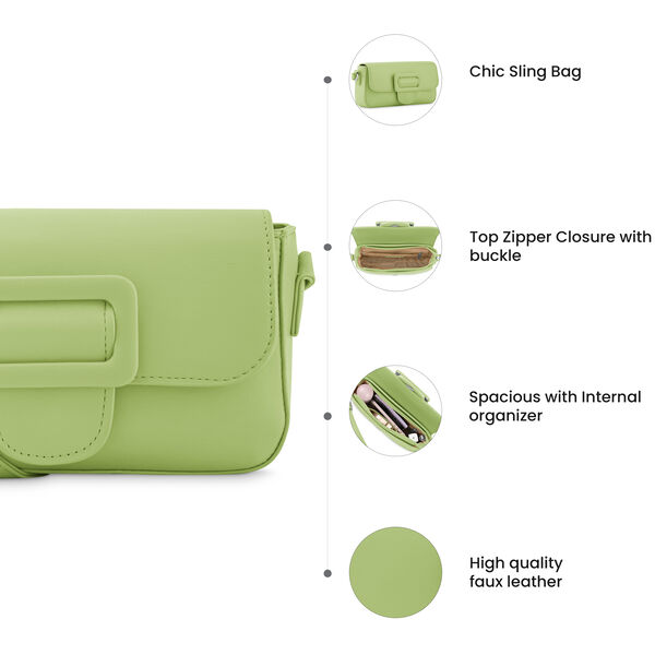 Fastrack Sling Bag in Green - image number 8