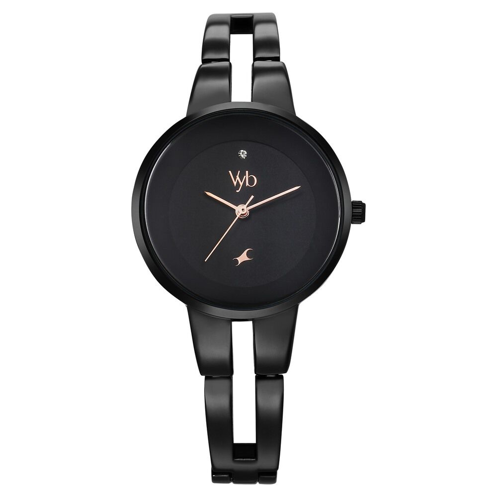 Fastrack black watch for girls clearance