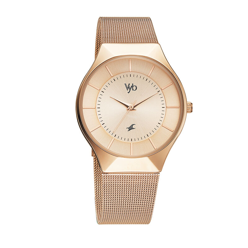 Buy Online Fastrack Vyb Successor Quartz Analog Rose Gold Dial