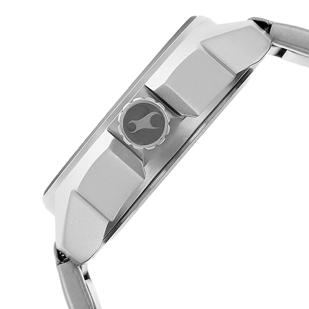 Fastrack Quartz Analog Silver Dial Stainless Steel Strap Watch for