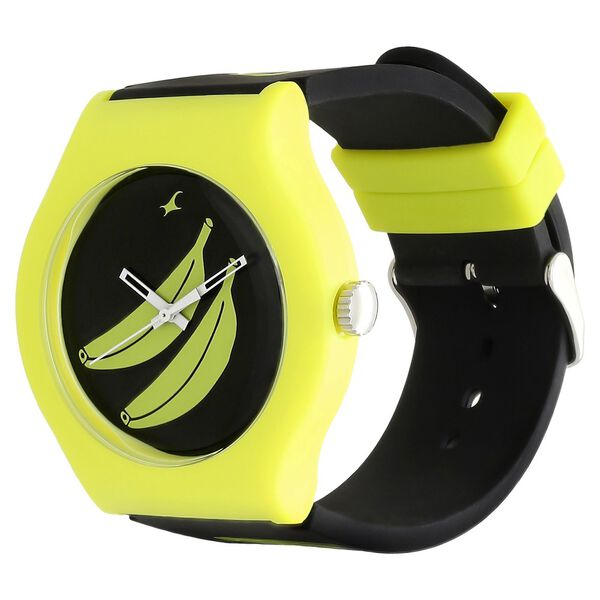 Fastrack Quartz Analog Black Dial Silicone Strap Watch for Unisex - image number 2