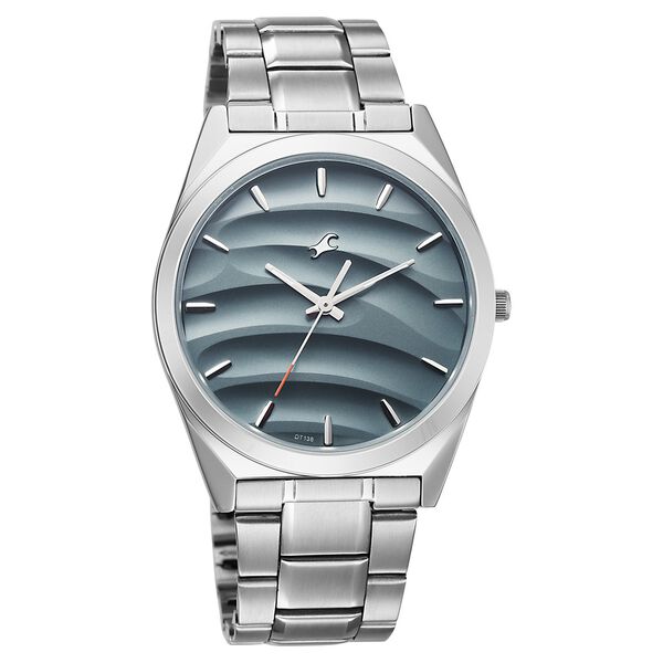 Fastrack Gelato Silver metal strap watch with Mint chip dial for Guys - image number 1