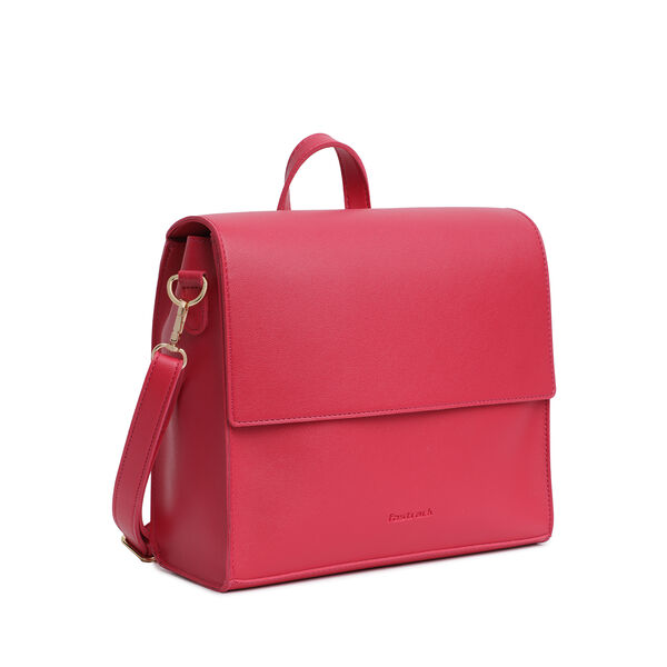 Fastrack College Satchel Bag for Women | Stylish Bag for Girls, Ladies, Women | Everyday Satchel for College, Work Made of High Quality Faux Leather (Pink Flash) - image number 1