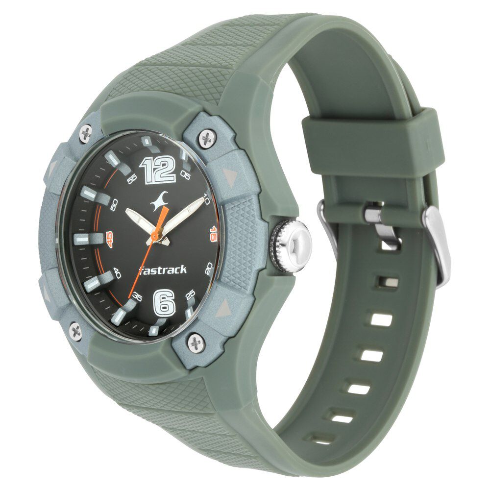 Fastrack Trendies Quartz Analog Black Dial Silicone Strap Watch