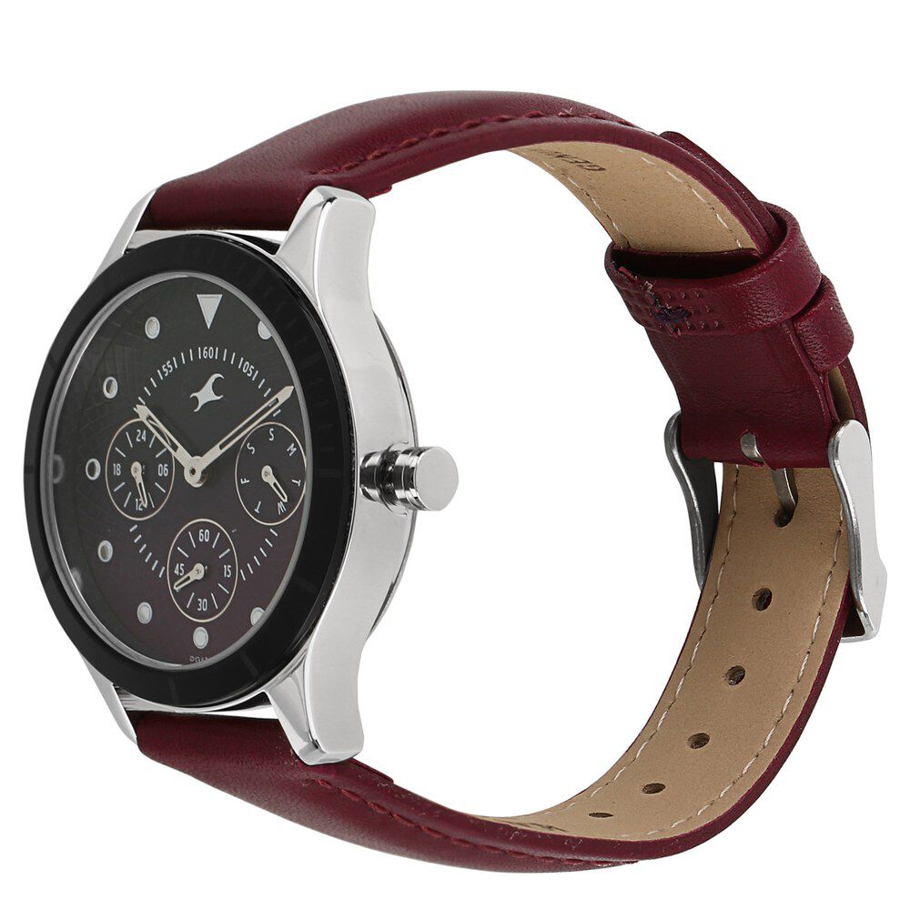 Fastrack All Nighters Quartz Multifunction Bicolour Dial Leather