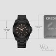 Vyb Challenger By Fastrack Quartz Analog Black Dial Black Stainless Steel Strap Watch For Guys - image number 3
