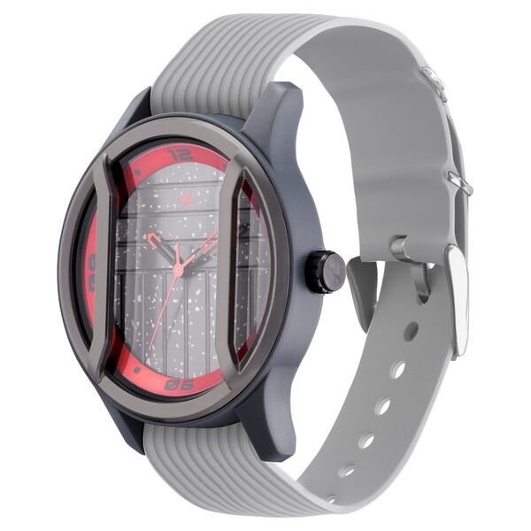 Fastrack Urban Bounce Quartz Analog Grey Dial Silicone Strap Watch for Guys - image number 3