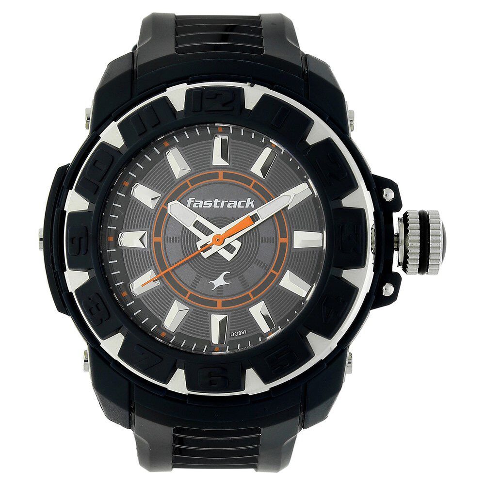 Fastrack Quartz Analog Blue Dial Plastic Strap Watch for Guys