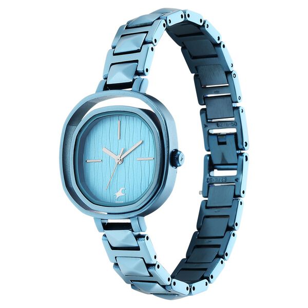 Fastrack Opulence Quartz Analog Blue Dial Metal Strap Watch for Girls - image number 3