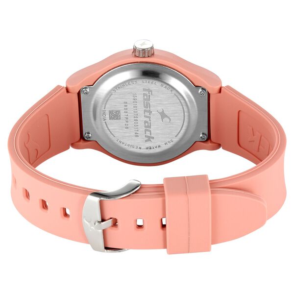 Fastrack Y2K Analog with Clay Pink Dial Silicon Strap Watch for Girls - image number 5