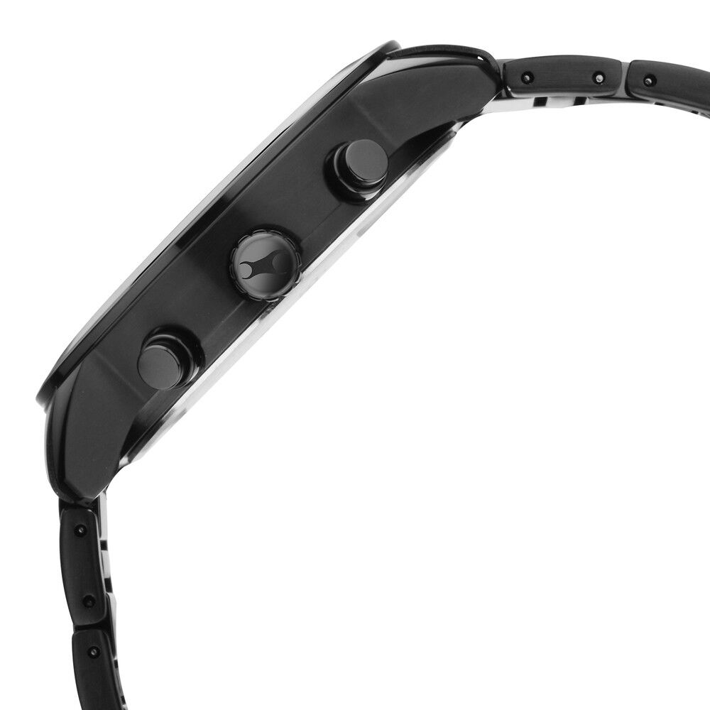 Fastrack Cerame Quartz Multifunction Black Dial Steel Ceramic
